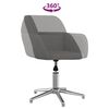 vidaXL Silla de oficina giratoria de tela gris claro