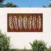 vidaXL Adorno de pared de jard&iacute;n acero corten dise&ntilde;o de hoja 105x55 cm