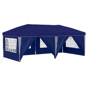 vidaXL Carpa Plegable para Fiestas 575 x 288 x 245 cm Azul