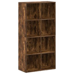 vidaXL Estanter&iacute;a/Aparador contrachapada roble ahumado 66x30x130 cm