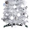 vidaXL &Aacute;rbol de Navidad artificial emergente PET plateado 150 cm