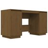 vidaXL Escritorio de madera maciza de pino marr&oacute;n miel 140x50x75 cm