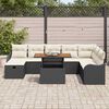 vidaXL Conjunto de sof&aacute;s de jard&iacute;n 9 pcs Negro rat&aacute;n sint&eacute;tico