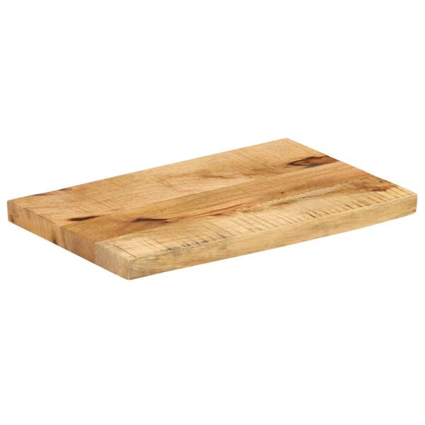 vidaXL Tablero de mesa borde natural madera maciza mango 60x40x3,8 cm