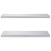 vidaXL Estantes de pared 2 uds acero inoxidable plateado 75x40x3 cm