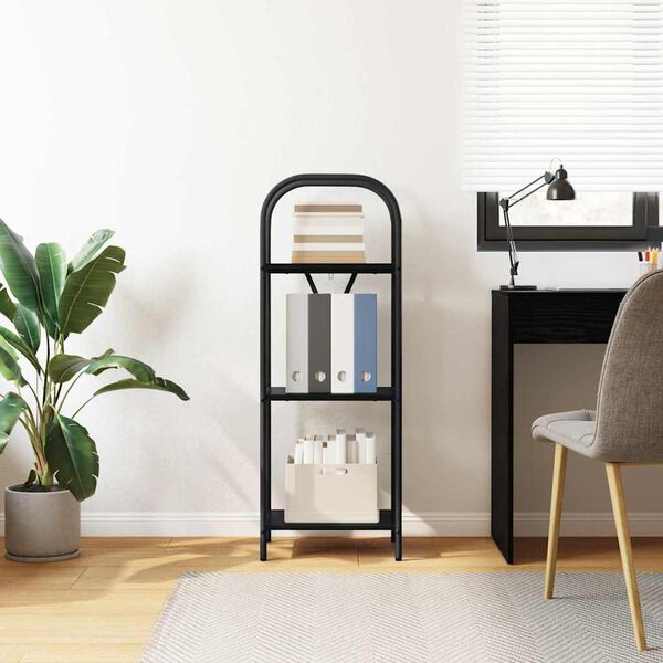 vidaXL Estante de libros Roble Negro 40 x 30 x 109 cm