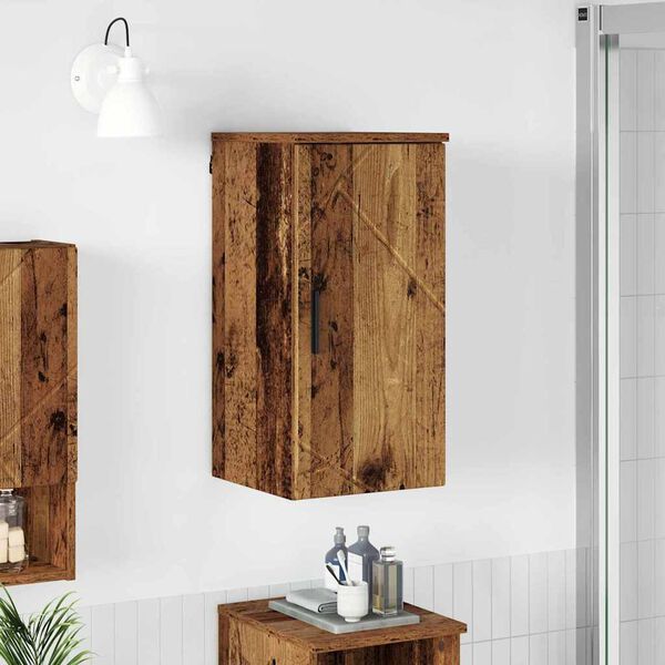 vidaXL Gabinete de Ba&ntilde;o con puerta Madera Vieja 30 x 31,5 x 61 cm