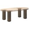 vidaXL Patas para mesa de centro 4 unidades acero natural 42-44 cm Acero