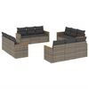 vidaXL Set de sof&aacute;s de jard&iacute;n 12 pzas con cojines rat&aacute;n sint&eacute;tico gris