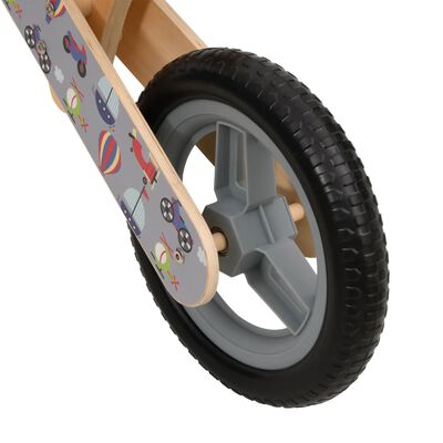 vidaXL Bicicleta de equilibrio para niños estampado gris