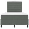 vidaXL Cama tipo Box Spring con colch&oacute;n Gris oscuro 120 x 200 cm tela