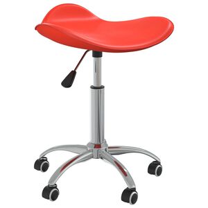 vidaXL Silla de oficina de cuero sint&eacute;tico rojo
