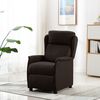 vidaXL Sillón reclinable de tela marrón oscuro