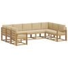 vidaXL Conjunto de sof&aacute;s de exterior 9 uds. y Beige