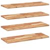 vidaXL Estante flotante 4 uds madera acacia acabado aceite 100x30x2 cm