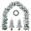 vidaXL Mini &Aacute;rbol de Navidad 45 cm PVC y PE Verde y blanco
