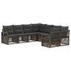 vidaXL Conjunto de sof&aacute;s de jard&iacute;n 8 uds. 8-N&uacute;mero de plazas Gris