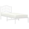 vidaXL Estructura cama sin colch&oacute;n con cabecero metal blanco 75x190 cm