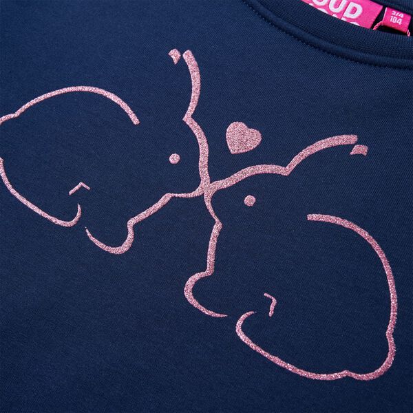 Vestido sudadera infantil azul marino 104