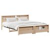 vidaXL Estructura de cama Marr&oacute;n 200 x 200 cm Madera de ingenier&iacute;a