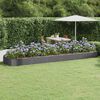 vidaXL Jardinera arriate acero galvanizado antracita 523x140x36cm