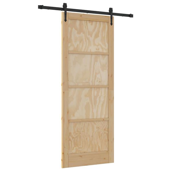 vidaXL Puerta Corredera ORKDAL Marr&oacute;n 83 x 211 cm