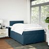 vidaXL Cama box spring con colch&oacute;n terciopelo azul 120x190 cm