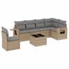 vidaXL Set sof&aacute;s de jard&iacute;n 7 piezas y cojines rat&aacute;n sint&eacute;tico beige