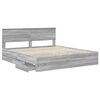 vidaXL Estructura de cama Gris Sonoma 200 x 200 cm Madera Ingenieril