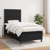 vidaXL Cama box spring con colch&oacute;n tela negro 80x200 cm