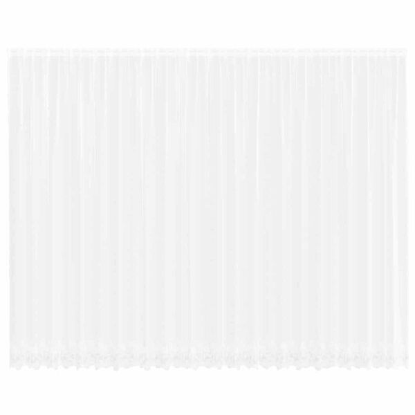 vidaXL Cortina de Encaje con cortinas Floral 280 x 600 cm Poli&eacute;ster