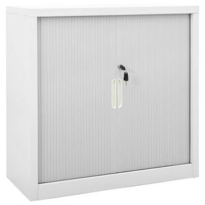 vidaXL Armario con puerta corredera gris acero 90x40x90 cm