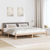 vidaXL Estructura de cama con cabecera Marr&oacute;n y taupe 200 x 200 cm