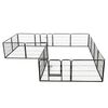 vidaXL Corral para perros 16 paneles de acero 60x80 cm negro