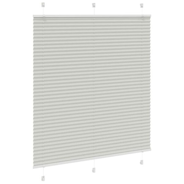 vidaXL Estor Plisado gris claro 115x150 cm Tela Ancho 114,4 cm