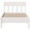 vidaXL Estructura de cama sin colch&oacute;n madera maciza blanca 90x190 cm