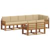 vidaXL Conjunto de sof&aacute;s de exterior con coj&iacute;n 8 pcs Natural y Beige