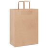 vidaXL Bolsas de papel con asas 50 uds marr&oacute;n 32x17x44 cm
