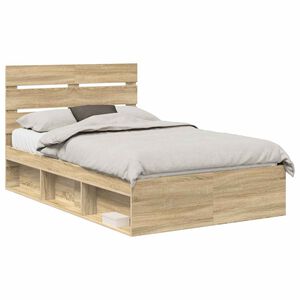 vidaXL Estructura de cama Sonoma 120 x 190 cm Madera de pino macizo