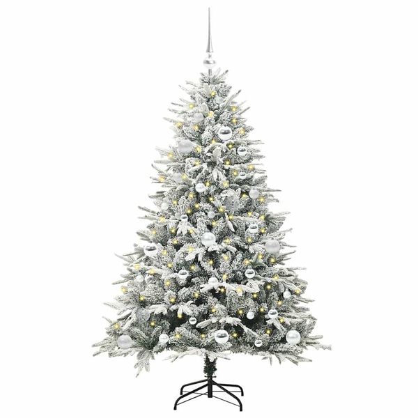 vidaXL &Aacute;rbol de Navidad Artificial Pre-iluminado con Juego de Bolas