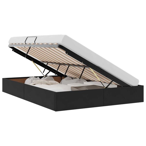 vidaXL Cama con almacenamiento Negro 135 x 190 cm Terciopelo