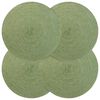 vidaXL Manteles de yute 4 uds. Verde oliva 100% Yute Tossa