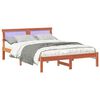vidaXL Estructura de cama con cabecera Marr&oacute;n cera 120 x 190 cm