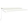 vidaXL Toldo retr&aacute;ctil manual color crema 500x300 cm