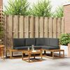 vidaXL Conjunto de sof&aacute;s de exterior 5 Pieza Natural y Antracita