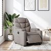 vidaXL Sillón reclinable eléctrico tela gris taupé