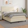 vidaXL Cama box spring con colch&oacute;n cuero sint&eacute;tico crema 140x200cm
