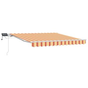 vidaXL Toldo retr&aacute;ctil Amarillo y Naranja 300 x 250 cm Tela y Aluminio