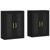 vidaXL Armarios de pared 2 uds madera de ingenier&iacute;a negro