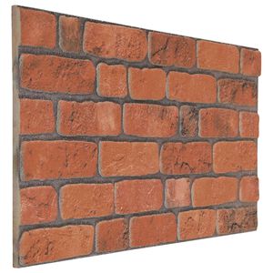 vidaXL Paneles de pared 10 pcs Terracota 100 x 50 cm Espuma EPS